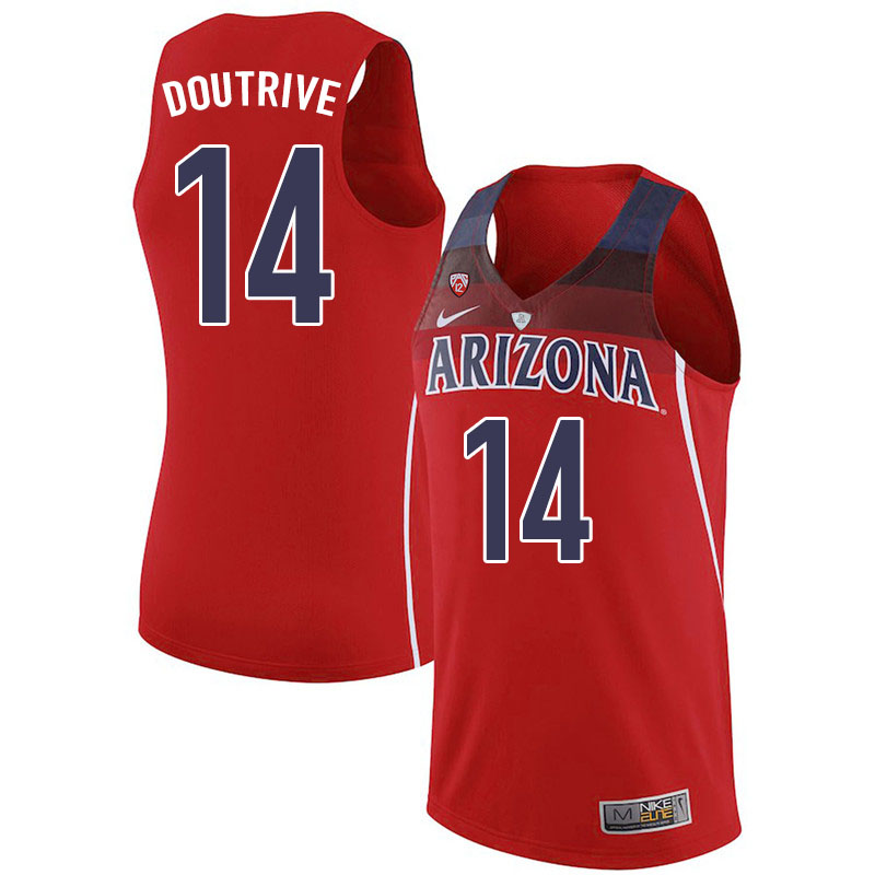 Men #14 Devonaire Doutrive Arizona Wildcats College Basketball Jerseys Sale-Red - Click Image to Close